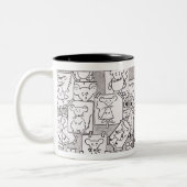 Esquisses de souris encrées ツートーンマグカップ (左)