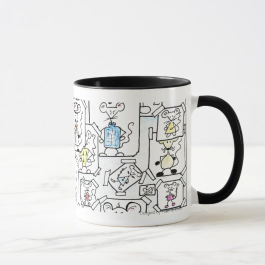 Esquisses de souris pastel マグカップ (右)