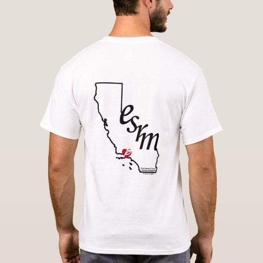 ESRM カリフォルニア ハート Tシャツ (裏面)