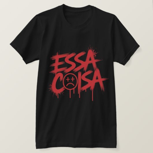 ESSA COISA" 赤いグラフィティTシャツ | Tシャツ (デザイン正面)