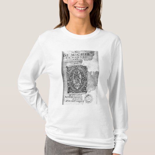 「Essaisの初版のTitlepage Tシャツ (正面)