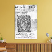 'Essais'初版のタイトルページ キャンバスプリント (インサイチュ (リビング))