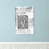 'Essais'初版のタイトルページ キャンバスプリント (インサイチュ (ウッドフロア))