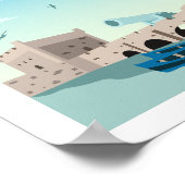 Essaouira City Morocco Illustration ポスター (角)