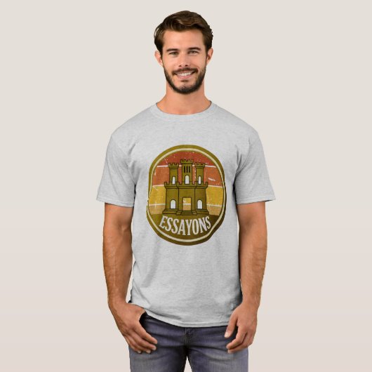 Essayons エンジニア城塞 レトロTシャツ Tシャツ (正面フル)