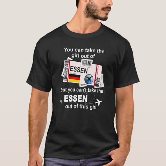 Essen Boarding Pass  Essen Girl  Essen Tシャツ (正面)
