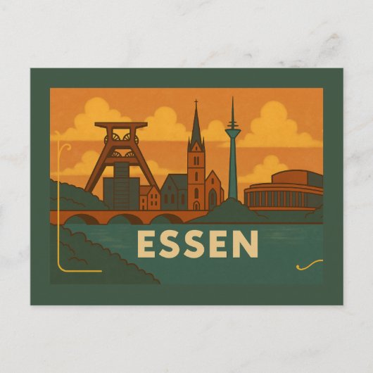 Essen Germany City Art ポストカード (正面)