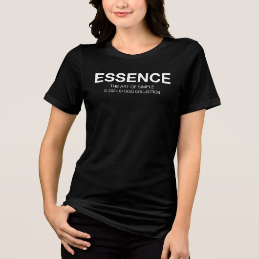 ESSENCE ミニマル タイポグラフィ トライブレンドＴシャツ (正面)