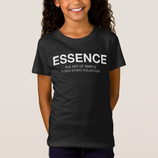 ESSENCE ミニマル タイポグラフィ Tシャツ (正面)