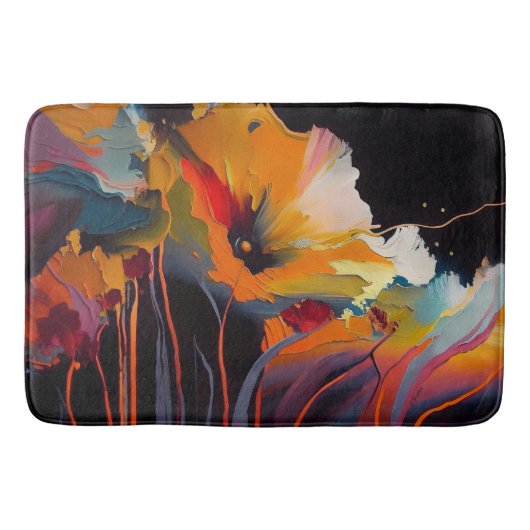 Essence Of The Garden – Abstract Floral Expression バスマット (正面)