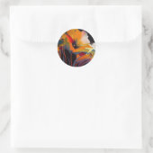 Essence Of The Garden – Abstract Floral Expression ラウンドシール (バッグ)