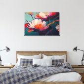 Essence Of The Garden III – Luminous Floral Motion キャンバスプリント (インサイチュ (寝室))