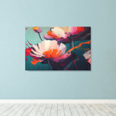 Essence Of The Garden III – Luminous Floral Motion キャンバスプリント (インサイチュ (ウッドフロア))