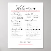 Essential Airbnb Info Sign - Airbnb House Rules ポスター (正面)