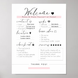 Essential Airbnb Info Sign - Airbnb House Rules ポスター