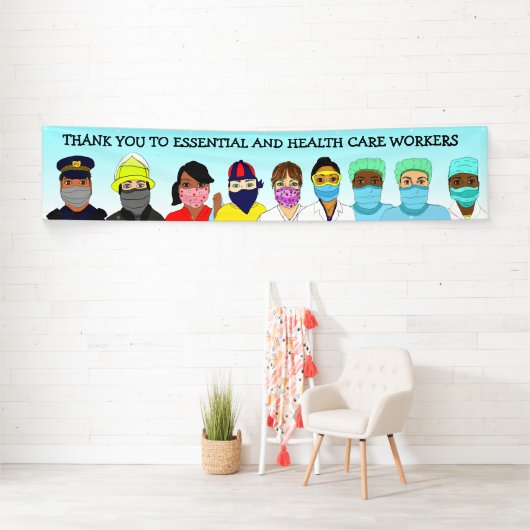 Essential and Health Workersに感謝気に 横断幕 (インサイチュ)