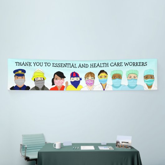 Essential and Health Workersに感謝気に 横断幕 (トレードショー)