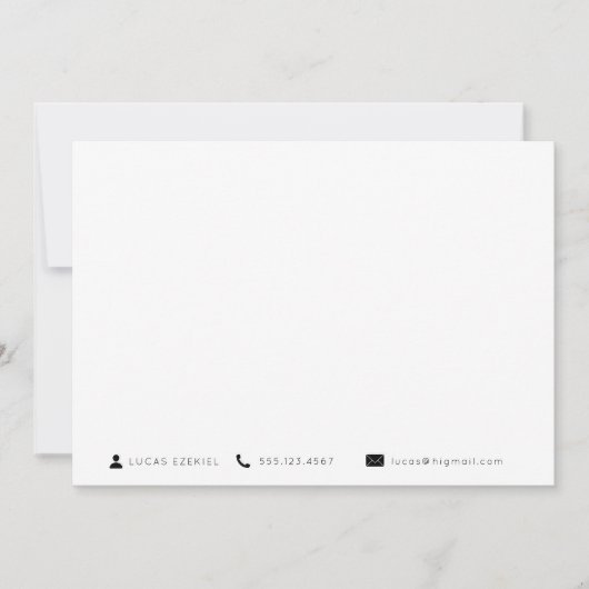 Essential Iconsモダン Business Stationery ノートカード (正面)