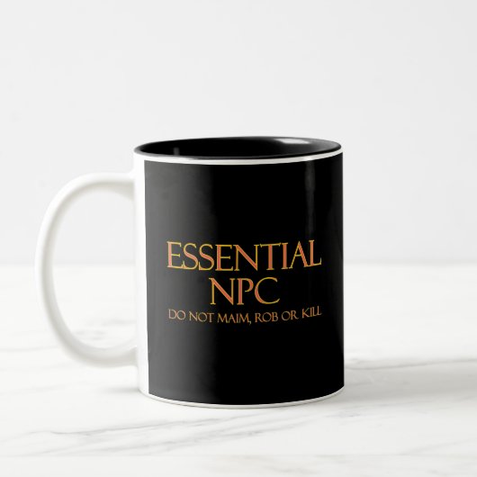 Essential NPCがRPGを奪ったり殺したりしなおもしろいい ツートーンマグカップ (左)
