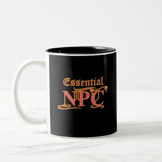 Essential NPCがRPGを奪ったり殺したりしなおもしろいい ツートーンマグカップ (左)