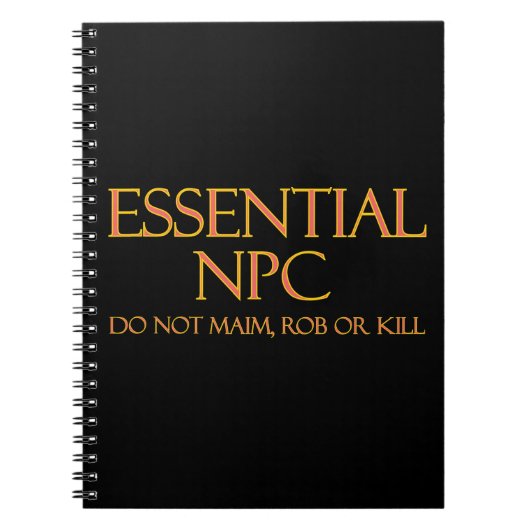 Essential NPCがRPGを奪ったり殺したりしなおもしろいい ノートブック (正面)