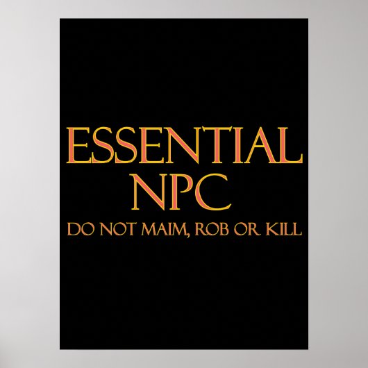 Essential NPCがRPGを奪ったり殺したりしなおもしろいい ポスター (正面)