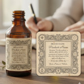 Essential oil  Square Apothecary Style Labels スクエアシール