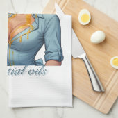 Essential Oils Funny Taco Illustration | Girly キッチンタオル (四つ折り)