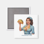 Essential Oils Funny Taco Illustration | Girly マグネット (正面/裏面)