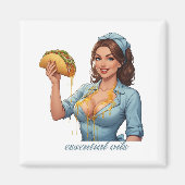 Essential Oils Funny Taco Illustration | Girly マグネット (正面)