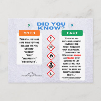 Essential Oils Myth/Fact Postcard ポストカード