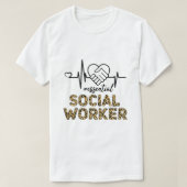 Essential Social Worker Heartbeat Social Worker Le Tシャツ (デザイン正面)