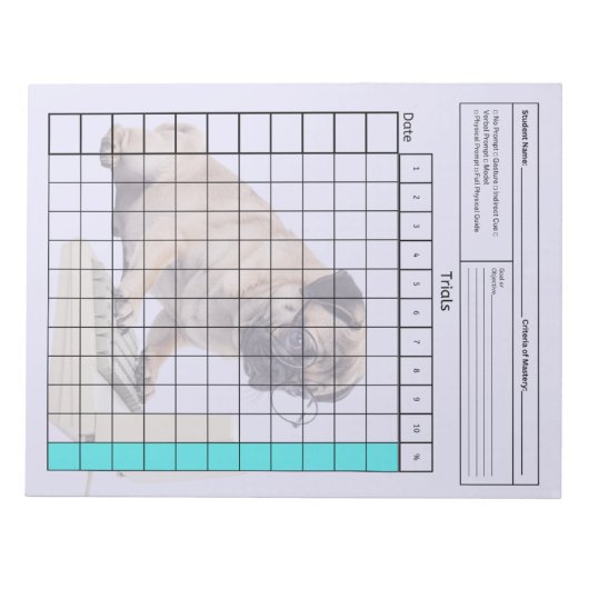 Essential SpEd Tool:デー空白のタシート(トライアル) ノートパッド (正面)