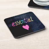Essential Worker Supportハートオンチョークボード コースター (左側)