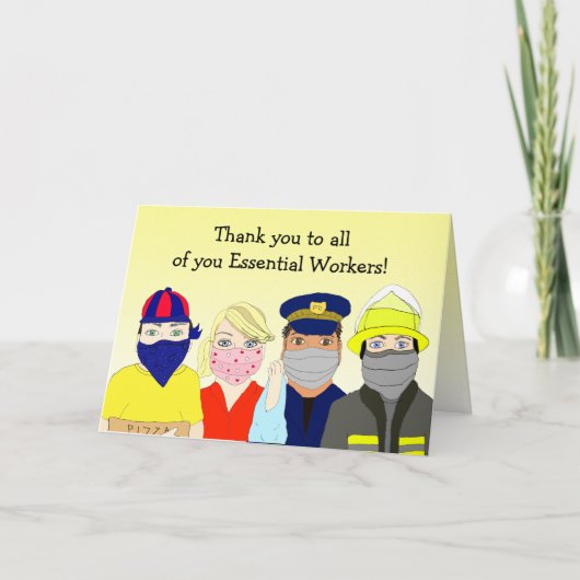 Essential Workersに感謝 カード (正面)