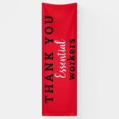 Essential Workersバナーに感謝 横断幕 (縦)