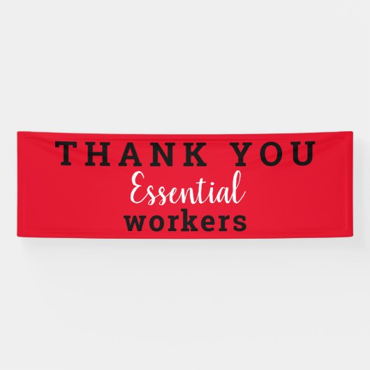 Essential Workersバナーに感謝 横断幕 (横)