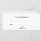 Essenze爪、 ネイルと美しいギフト証明書 (裏面)