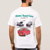 Essexは車Pの版を調整しました Tシャツ (裏面)