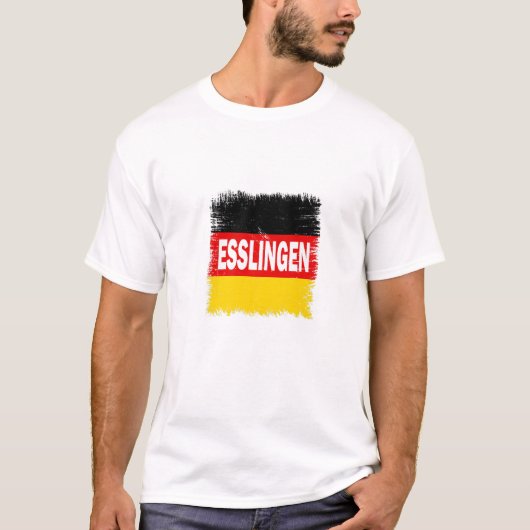 Esslingen - Germany With German Flag Tシャツ (正面)