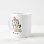 Est 退職した 2024女性おもしろいのための退職パーティー コーヒーマグカップ (正面左)