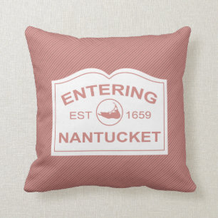 Est 1659 Nantucket IslandにMapと共に入る クッション