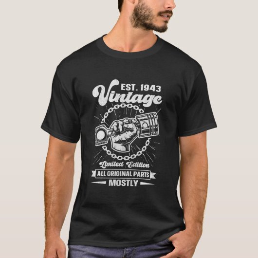 Est 1943 All Original P Car 80Th Tシャツ (正面)