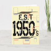 Est 1950s - 60 ～ 70誕生日 招待状 (正面)