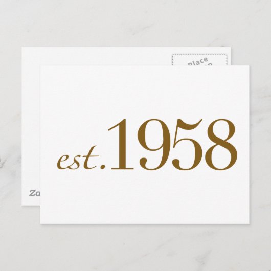Est 1958 ポストカード (正面/裏面)
