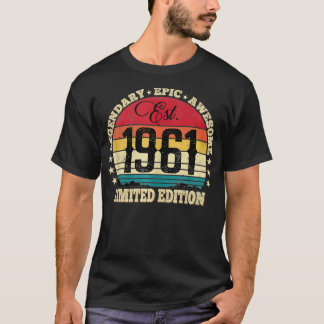 Est 1961 Limited Edition  60th Birthday Cute Vinta Tシャツ