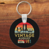EST 1981威厳があるヴィンテージ40歳の誕生日 キーホルダー (正面)