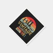 EST 1981威厳があるヴィンテージ40歳の誕生日 スタンダードカクテルナプキン (角)