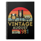 EST 1981威厳があるヴィンテージ40歳の誕生日 ノートブック (正面)