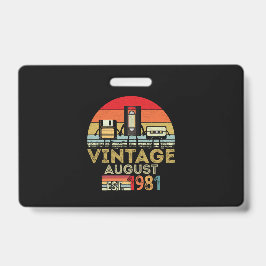 EST 1981威厳があるヴィンテージ40歳の誕生日 バッジ